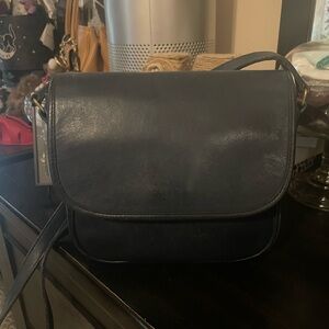 Vintage Coach navy blue post bag